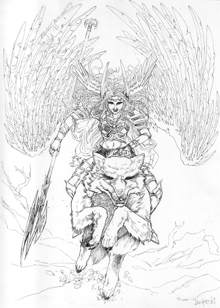 716x1000 Haunted Nest Gallery - Valkyrie Sketch