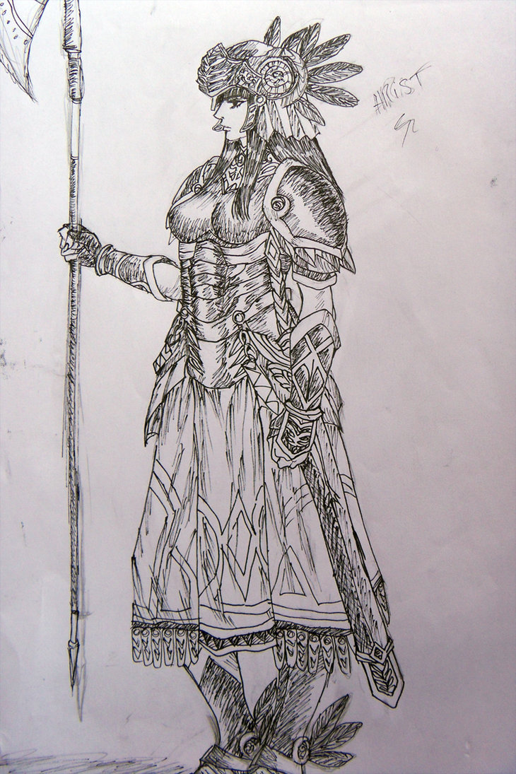 730x1095 Hrist Valkyrie Sketch By Limeila - Valkyrie Sketch