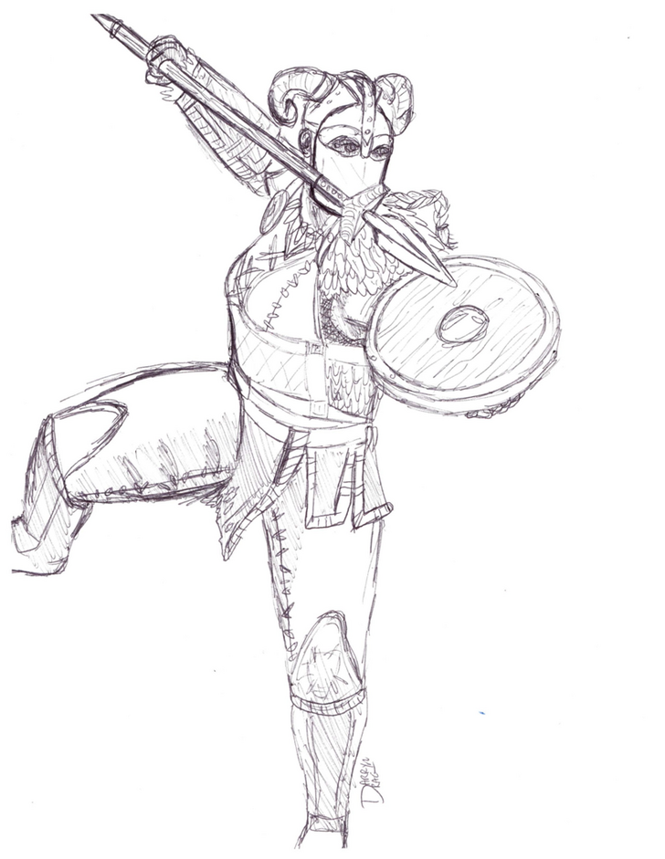 728x941 Pouncing Valkyrie Sketch - Valkyrie Sketch