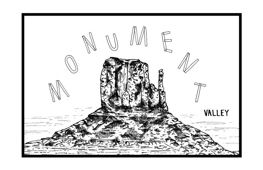 900x582 Monument Valley Sketch Los Angeles Photo Co. - Valley Sketch