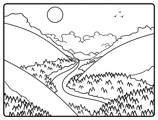 540x411 Cartoon Valley Step By Step Drawing Lesson - Valley Sketch