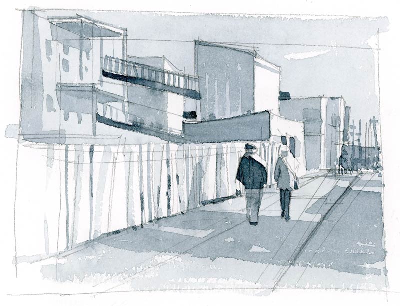 800x612 Value Sketch For Walkway The Sketchbook - Value Sketch