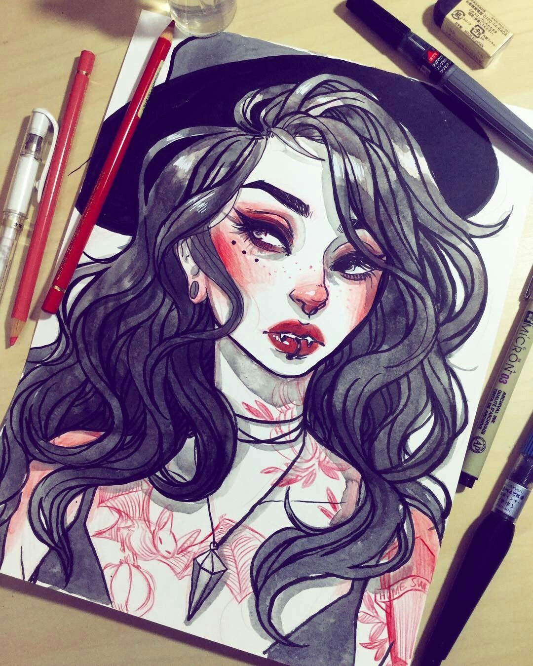 1080x1349 Vampire By Jacqueline Deleon Illustrations - Vampire Face Sketch