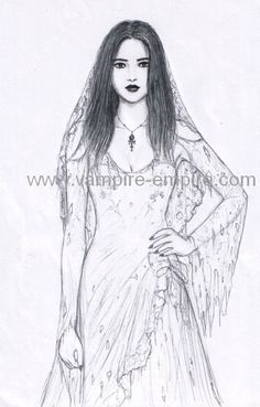 Vampire Girl Sketch at PaintingValley.com | Explore collection of ...