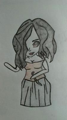 225x400 Manga Vampire Girl - Vampire Girl Sketch