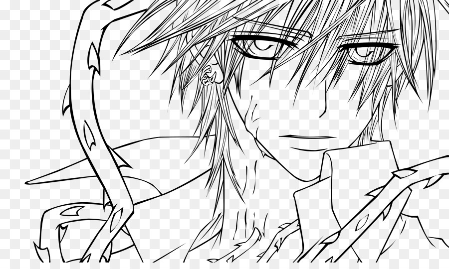 900x540 Line Art Zero Kiryu Vampire Knight Drawing - Vampire Knight Sketches