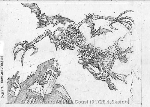 500x355 Sketches Skeletal Vampire Magic The Gathering - Vampire Sketch