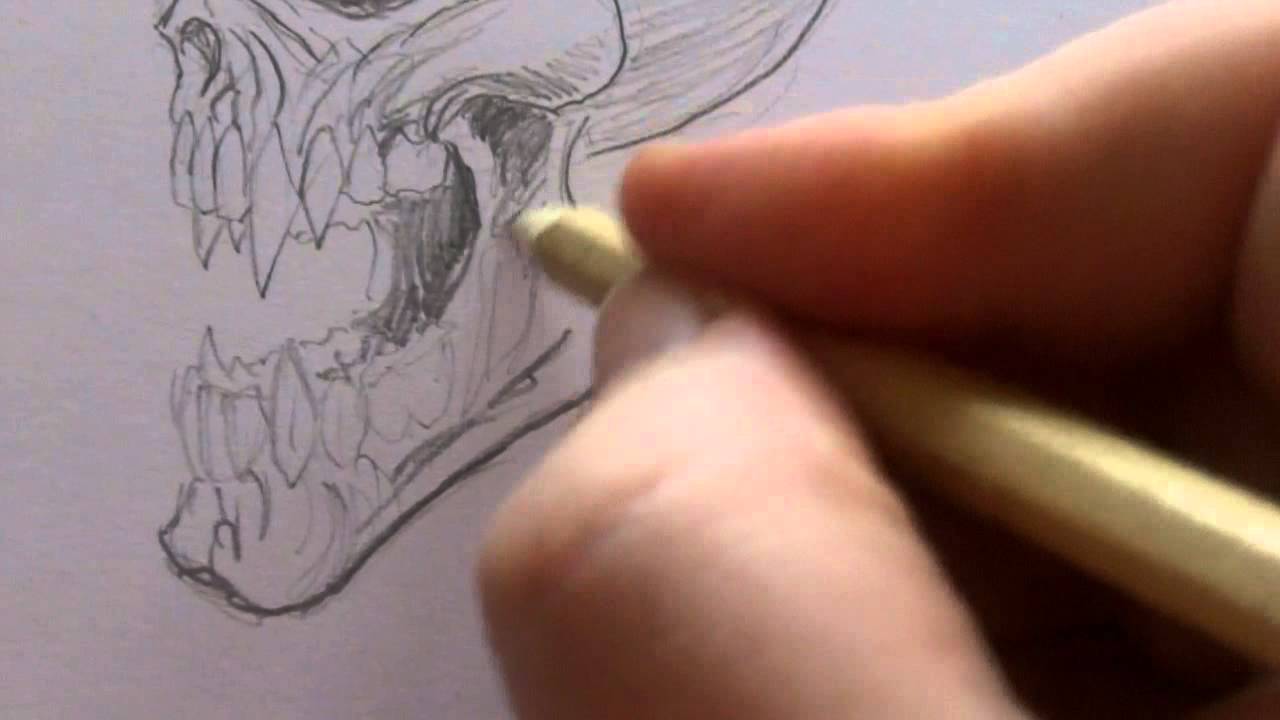 1280x720 How To Draw Vampire Skulls - Vampire Skull Sketch