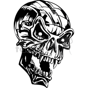 300x300 Royalty Free Vampire Skull 368887 Vector Clip Art Image - Vampire Skull Sketch