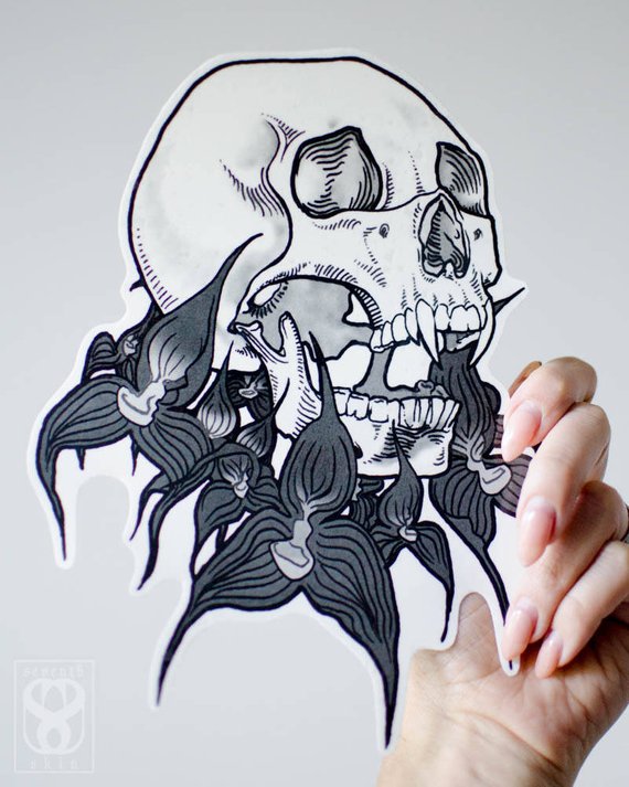 570x713 Vampire Skull Etsy - Vampire Skull Sketch