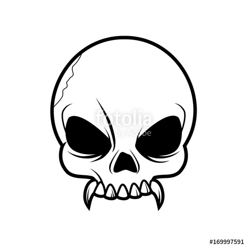 500x500 Vampire Skull Vector Stock Image And Royalty Free Vector Files On - Vampire Skull Sketch