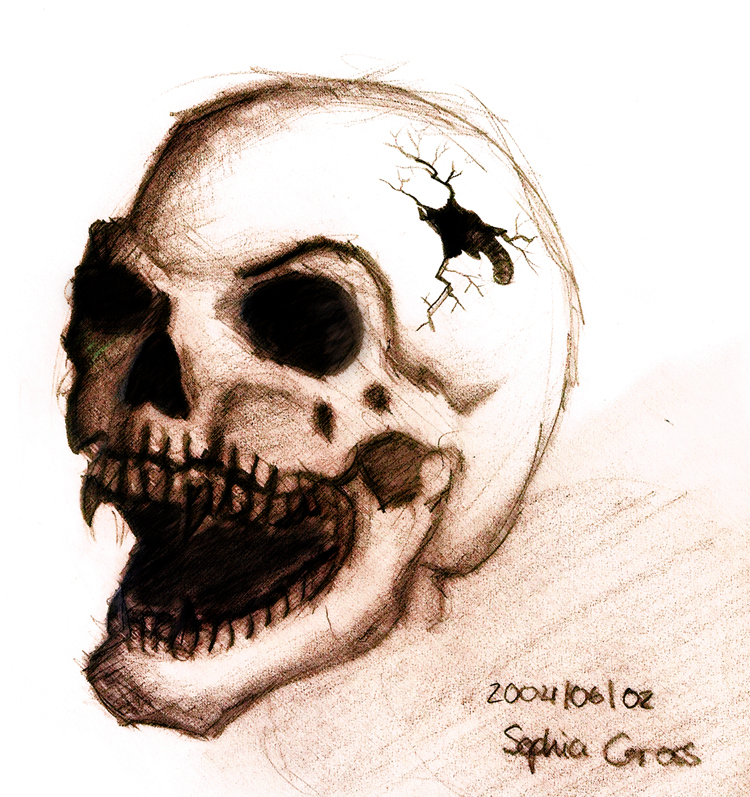 750x797 Vampire Skull By Soffl - Vampire Skull Sketch