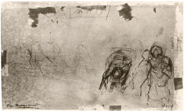 629x383 Figure Sketches By Vincent Van Gogh - Van Gogh Sketches