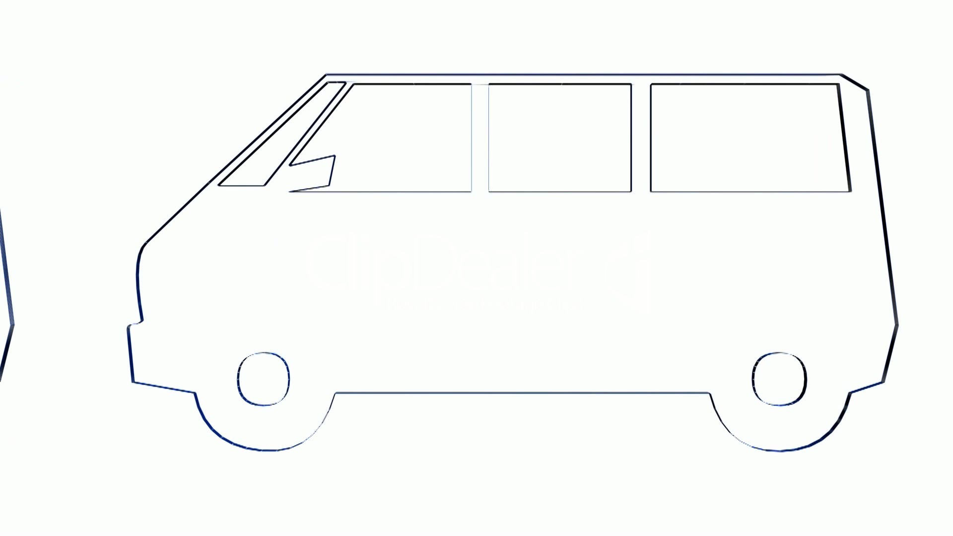 1920x1080 Rotation Of 3d Van Bus.car,transportation,bus,vehicle,coach - Van Sketch