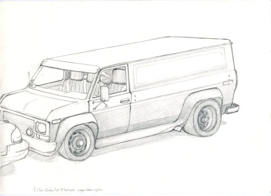 1049x761 A Van Sketch. By Cosmosmocker - Van Sketch