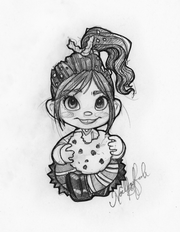 619x800 Lunch Break Sketch (Perhaps This Will Turn Into A Series - Vanellope Von Schweetz Sketch