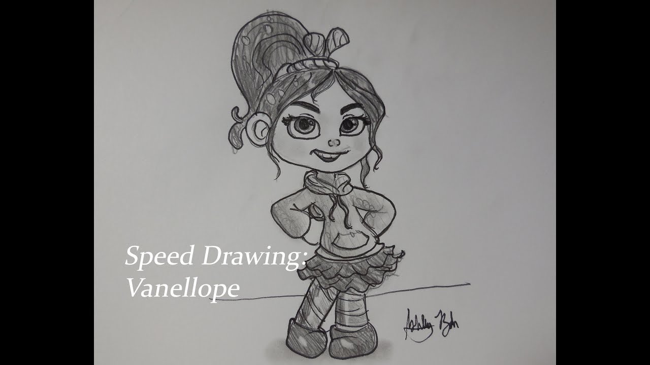 1280x720 Speed Drawing - Vanellope Von Schweetz Sketch