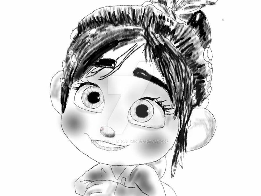 900x675 Vanellope Von Schweetz Sketch By Absyntherequiem - Vanellope Von Schweetz Sketch