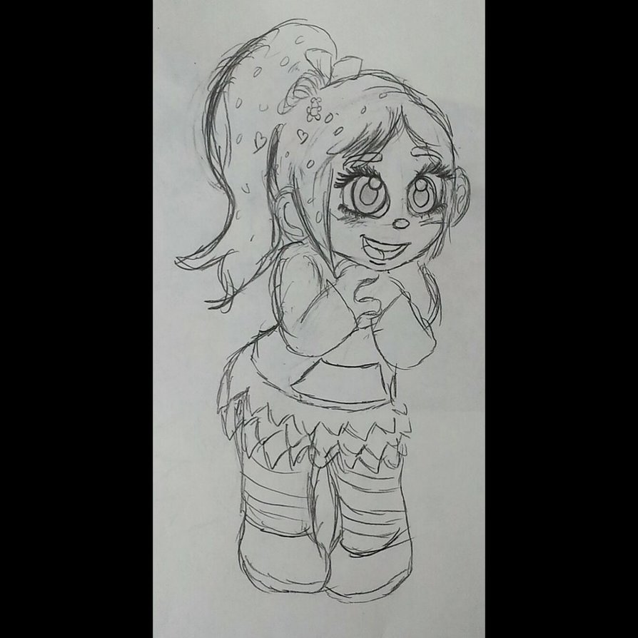 894x894 Vanellope Von Schweetz Sketch By Idrawsi - Vanellope Von Schweetz Sketch