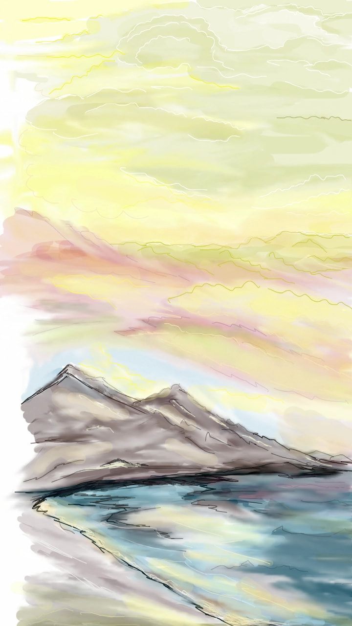 720x1280 Watercolor. Vanilla Sky. For All My Dear Followers And Friends - Vanilla Sky Sketch