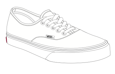 vans shoes template