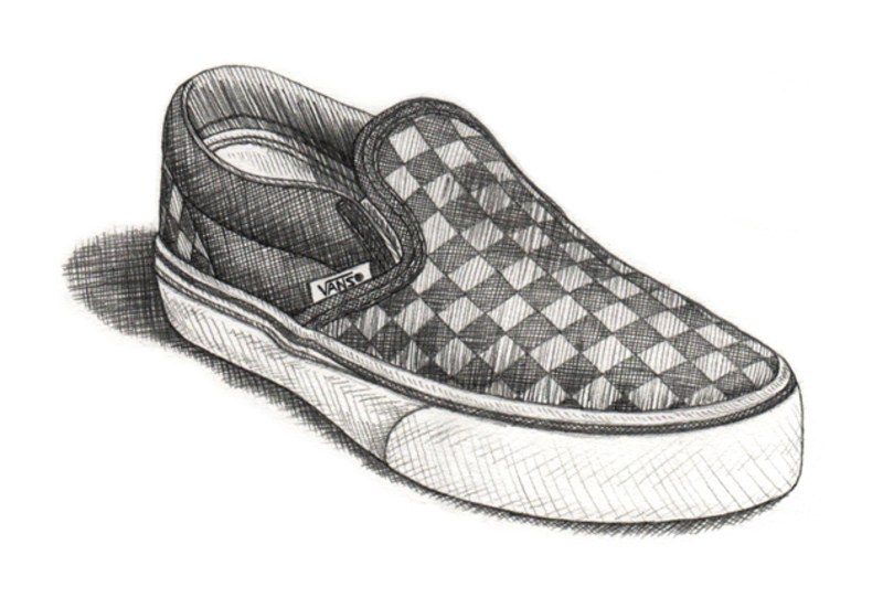 Vans Shoes Sketch at PaintingValley.com | Explore collection of Vans ...