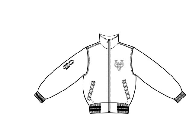 616x377 Varsity Jacket Technical Sketch - Varsity Jacket Sketch