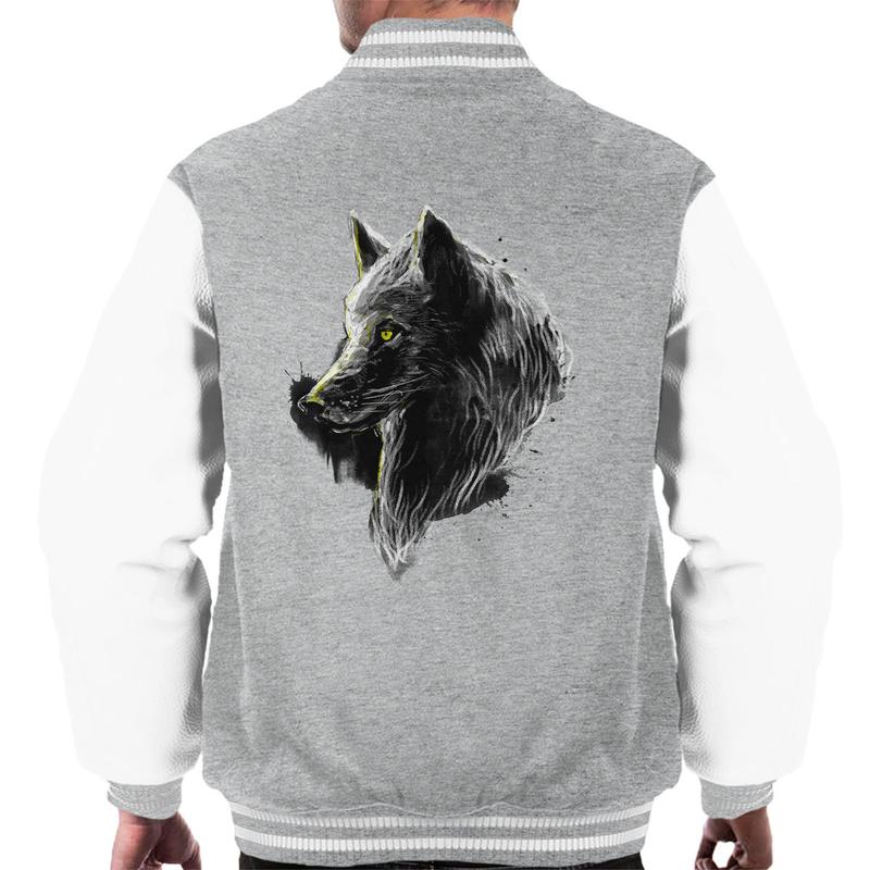 800x800 Black Wolf Sketch Cloud City 7 - Varsity Jacket Sketch