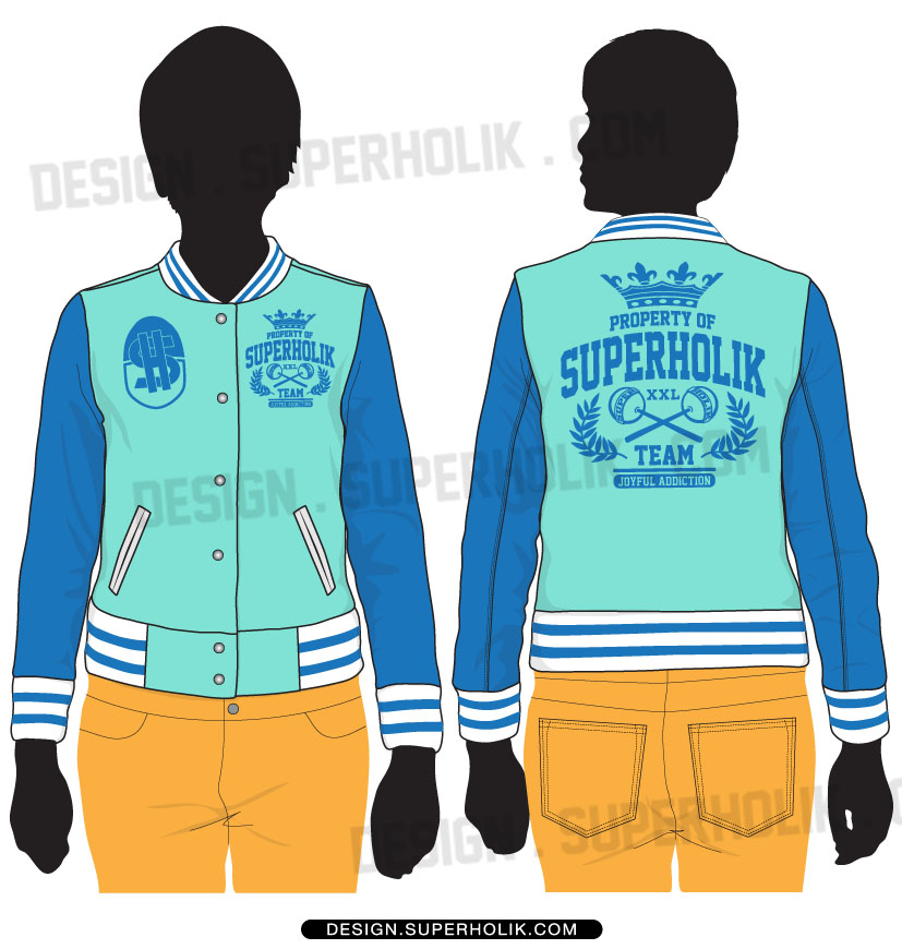 827x870 Fashion Design Templates, Vector Illustrations And Clip - Varsity Jacket Sketch
