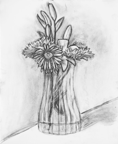 400x486 Pencils Sketches Of Flower Vase - Vase Pencil Sketch