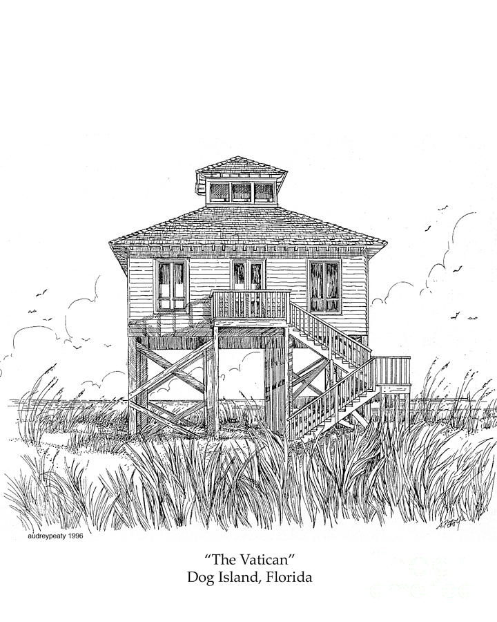 720x900 The Vatican Drawing By Audrey Peaty - Vatican Sketch