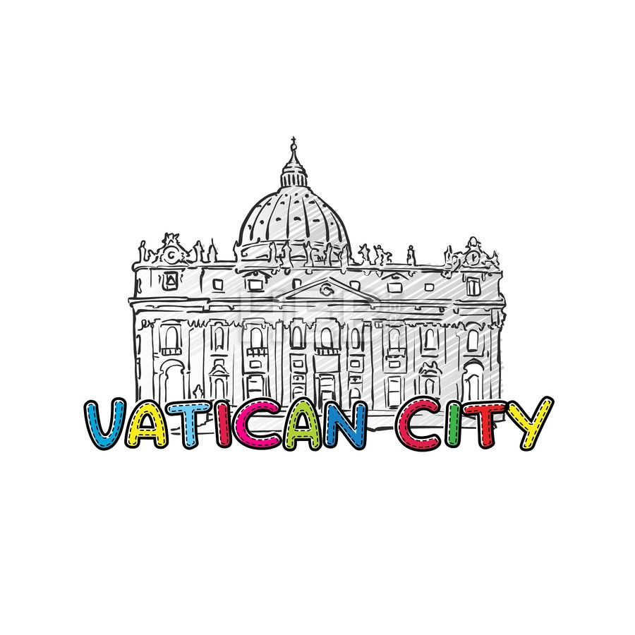 900x900 Vatican Beautiful Sketched Icon By - Vatican Sketch