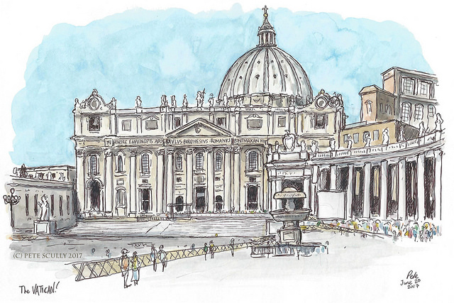 640x427 Big Dome In A Little Country Petescully - Vatican Sketch