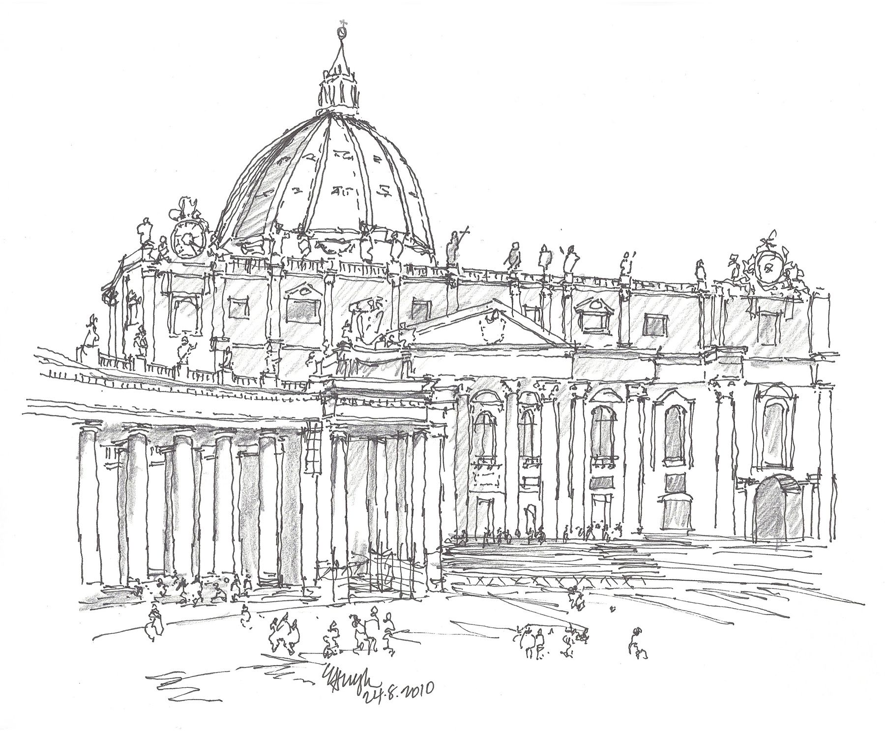 1800x1488 Vatican Art Vatican, Sketchbooks And Sketches - Vatican Sketch