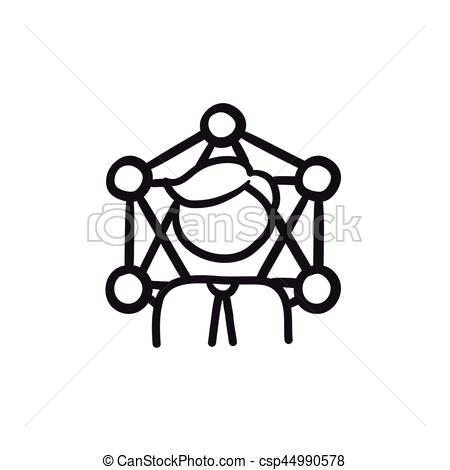 450x470 Online Business Sketch Icon. Online Business Vector Sketch Icon - Vector Sketch Online