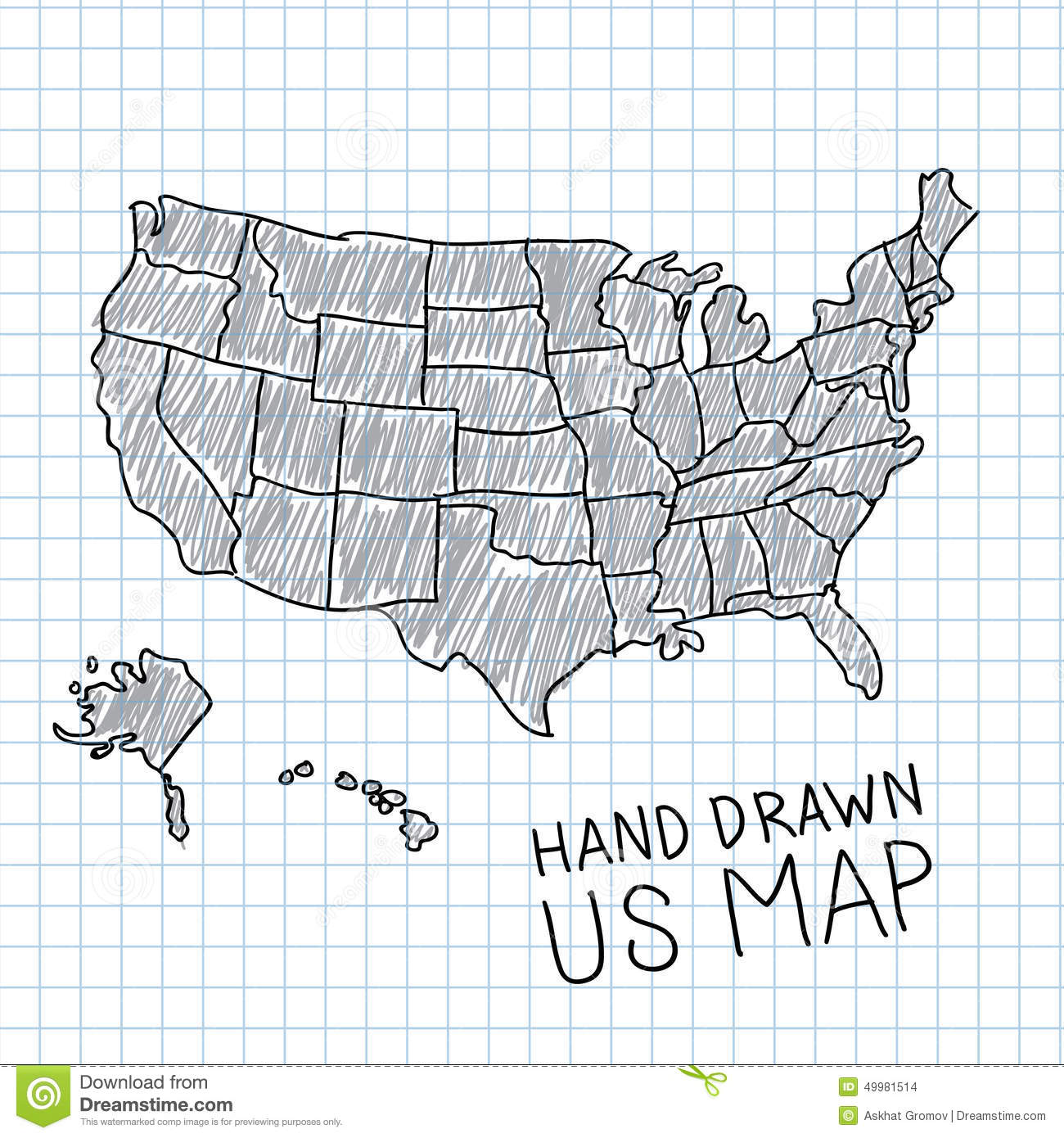 1300x1390 Sketch Drawing Us Map Online Hand Drawn Vector Illustration - Vector Sketch Online