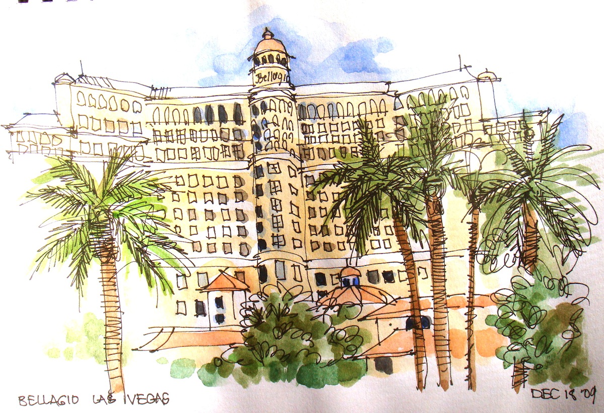 1200x822 Quick Notebook Sketch In Vegas - Vegas Sketch