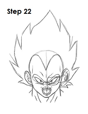 300x388 How To Draw Vegeta - Vegeta Sketch