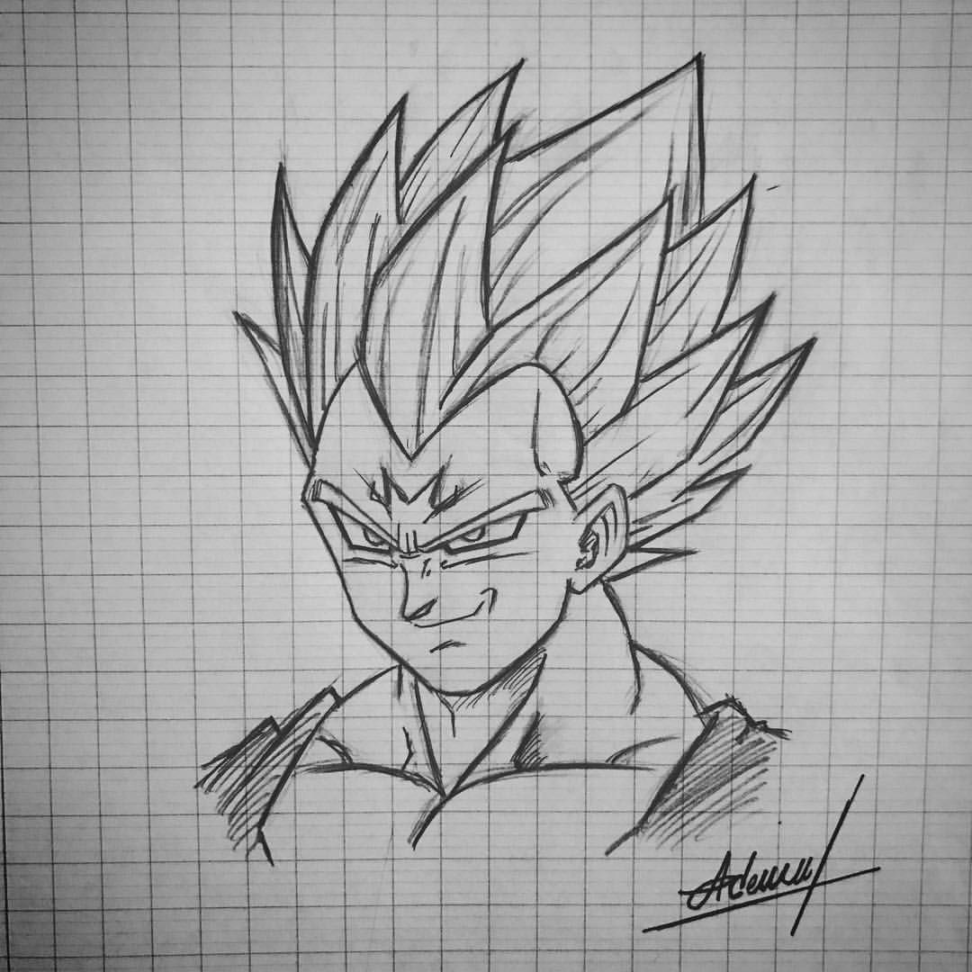 Vegeta Sketch at PaintingValley.com | Explore collection of Vegeta Sketch