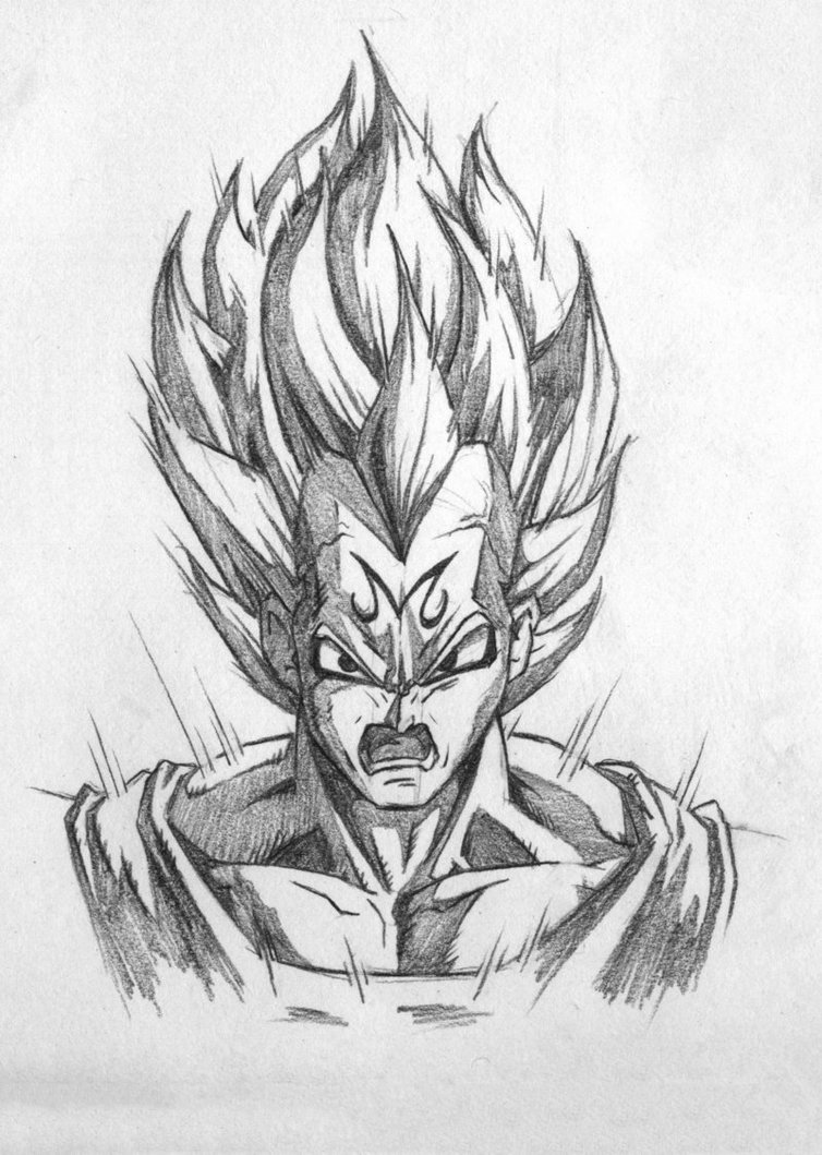 Vegeta Sketch At Paintingvalley.com 