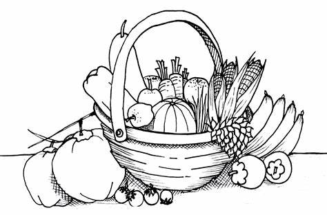 474x315 Fruit Basket Black And White. Templates Fruit Basket - Vegetable Basket Sketch