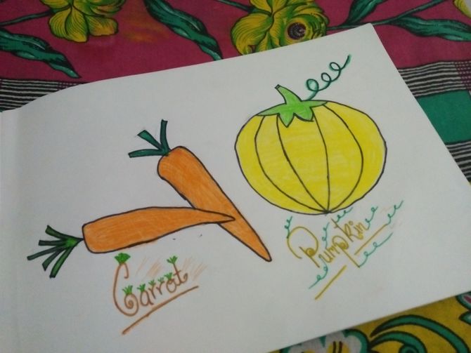 670x503 How To Draw A Basket Of Fruit 8 Steps (With Pictures) - Vegetable Basket Sketch