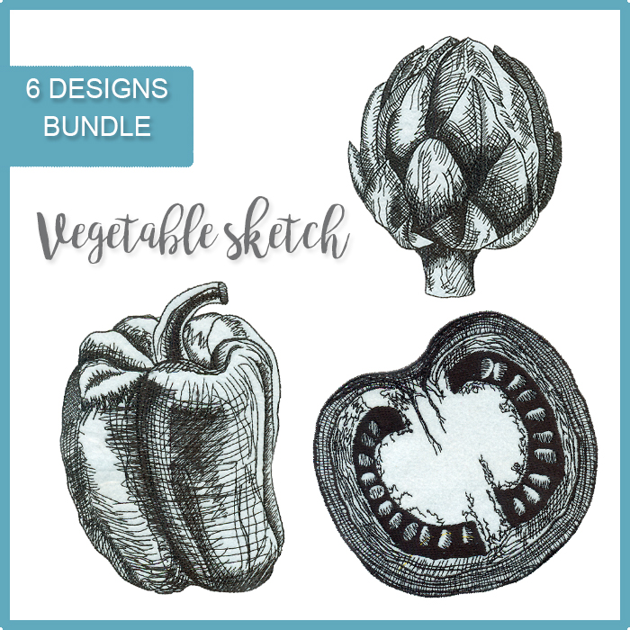 700x700 Vegetable Sketch Bundle Pack Magic Stock Art - Vegetable Sketch