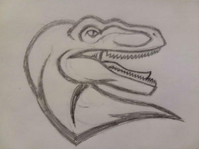 400x300 Raptor Sketch By Ross Hettinger - Velociraptor Sketch