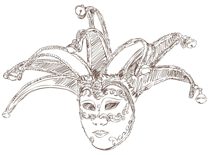 700x522 Venetian Mask - Venetian Mask Sketch