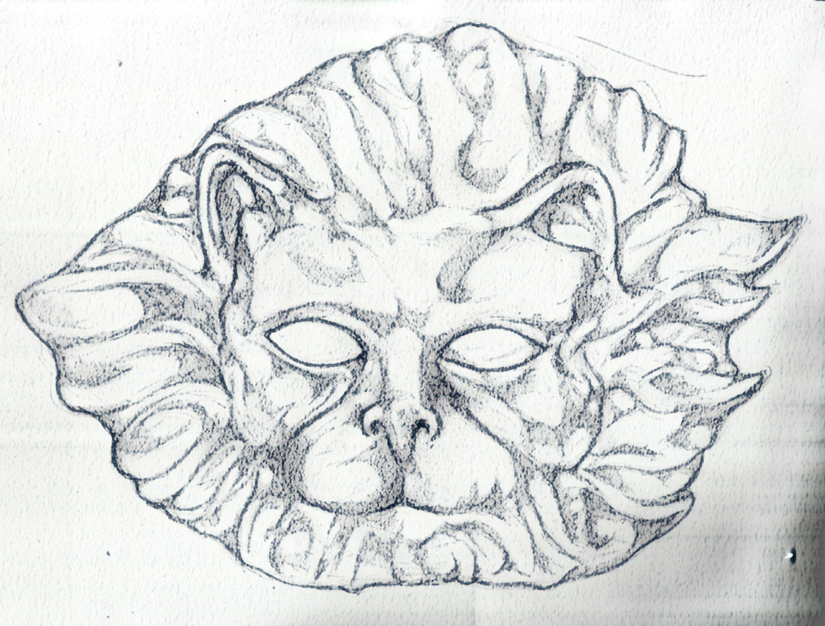 1169x887 Venetian Lion Mask Blinchiki - Venetian Mask Sketch