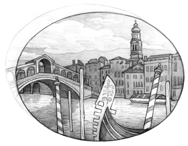 600x468 Venice And Corsica Elisabeth Alba - Venice Sketch