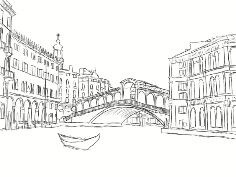 800x600 Venice Sketch By Aninsvet - Venice Sketch