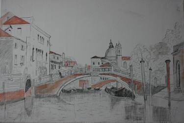 375x251 Venice Sketch On Canvass Painting By Andrey Skorodumov Saatchi Art - Venice Sketch