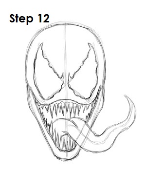 300x388 How To Draw Venom (Spider Man) - Venom Sketch